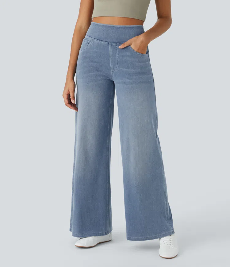 Zharea- Stretch Palazzo Jeans