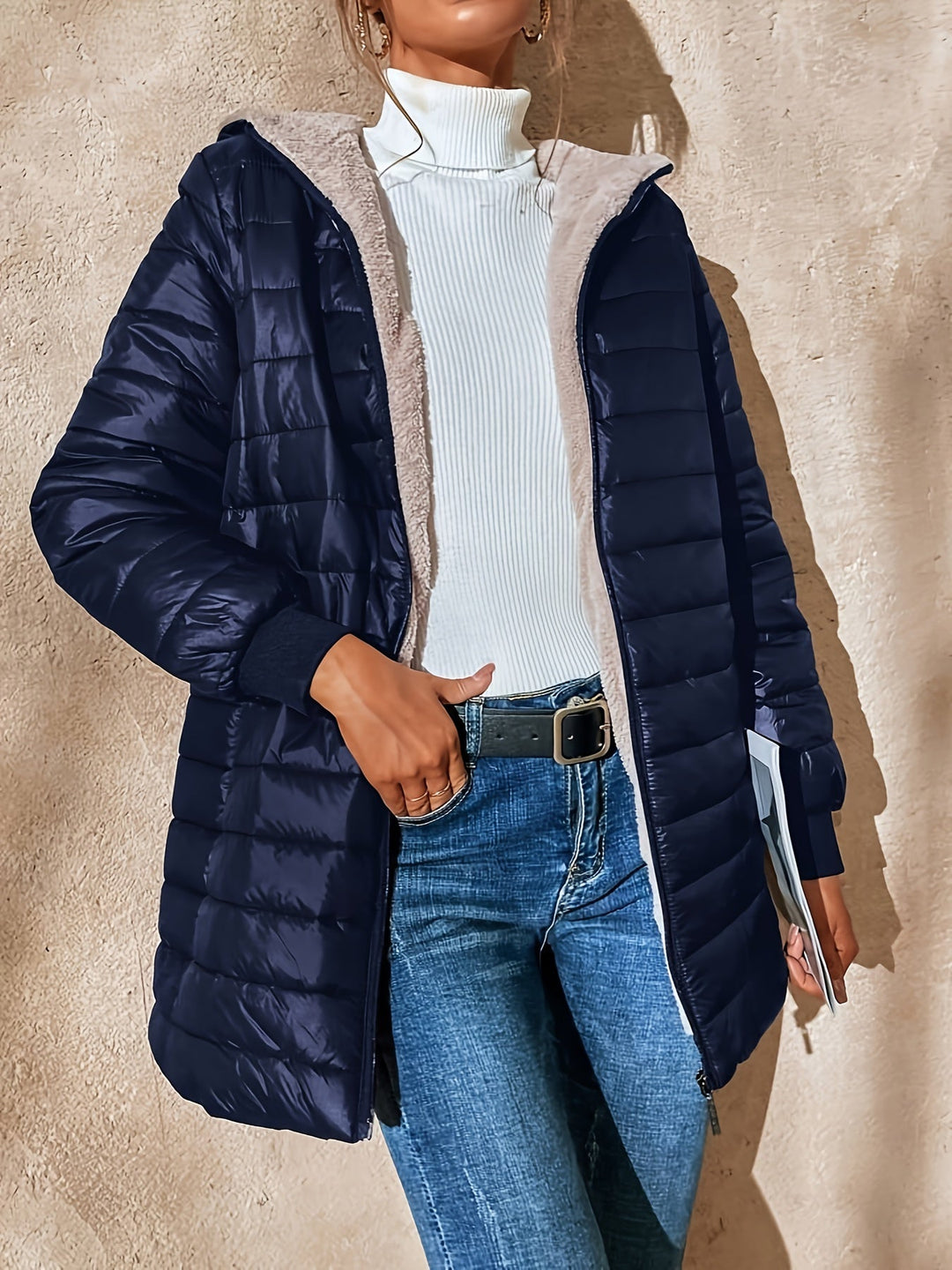 Fleur Noir Casual Puffer Jacket