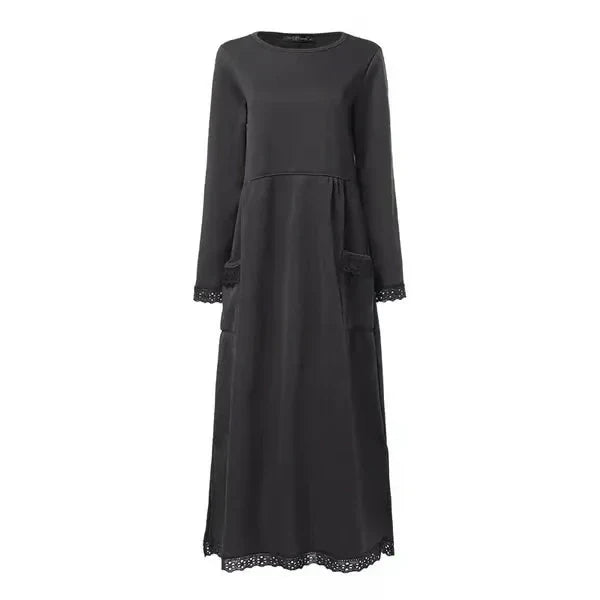 Astrid- wool and cotton maxi dress