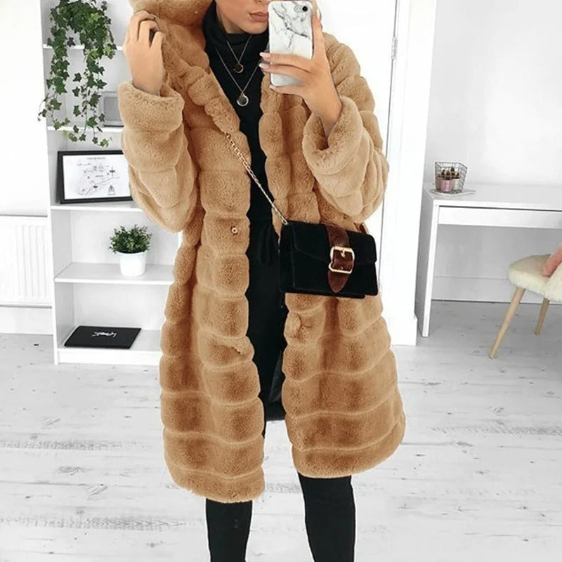 Mineas- Luxurious Warm Faux Fur Winter Coat