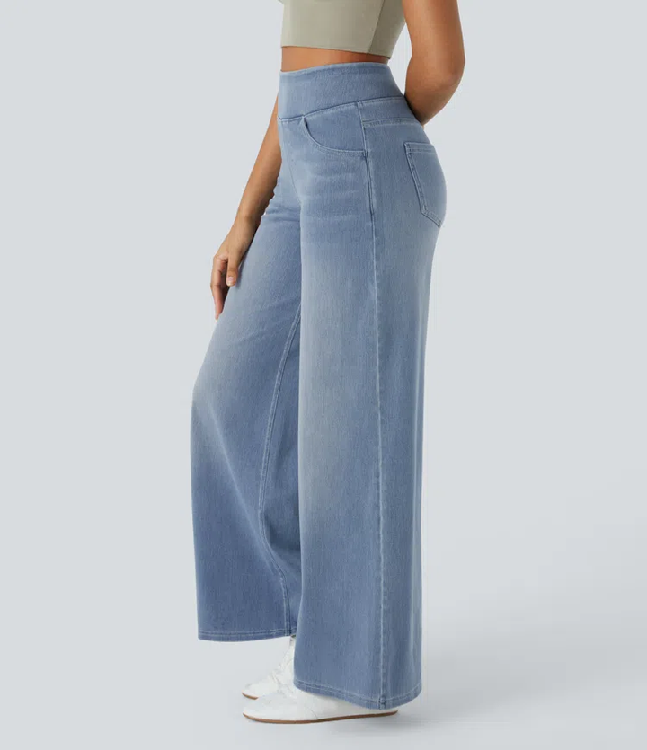 Zharea- Stretch Palazzo Jeans